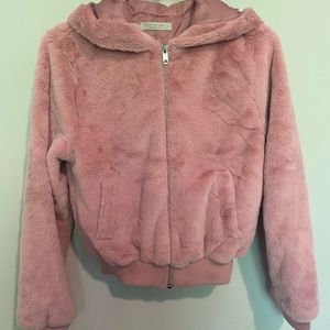 Brand New Trendy Fuzzy Pink Jacket
